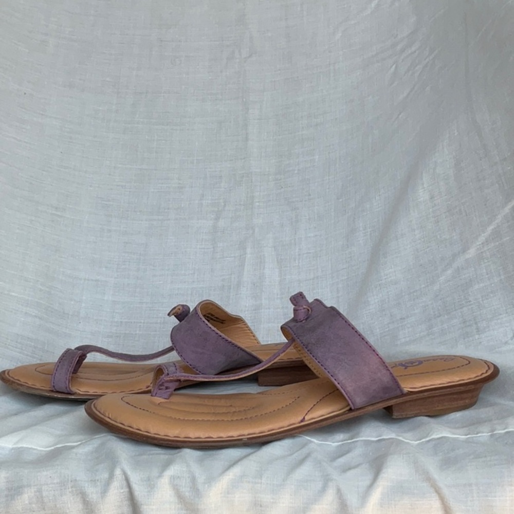 Born Crown Leather Purple Sandals